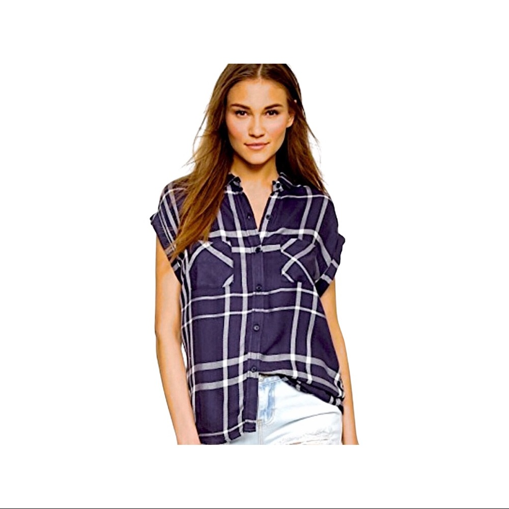 Rails Britt Button Down In Navy & White S - image 1